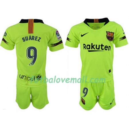 Levné FC Barcelona SUAREZ 9 Dětské Venkovní Fotbalové dresy 2018-2019 Krátký Rukáv